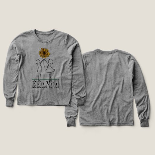 EVM キッズ 長袖Tシャツ (デザイン 正面＆背面)