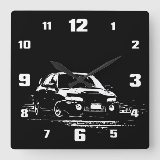 EVO 9 スクエア壁時計 (正面)