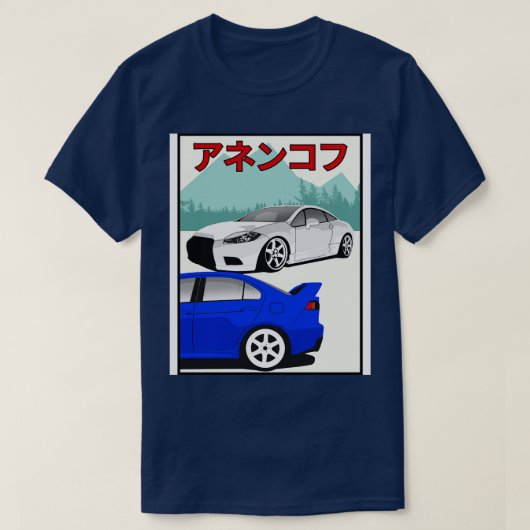 EVO X VS Eclipse Tシャツ (デザイン正面)