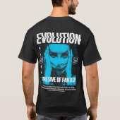 Evolutionグラフィックタイポグラフィde Tシャツ (裏面)