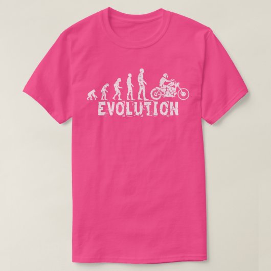 Evolutionバイク(白) Tシャツ (デザイン正面)