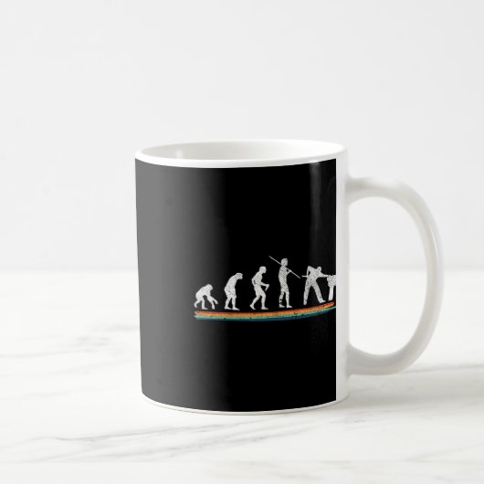 Evolutionビリヤードおもしろいヴィンテージ コーヒーマグカップ (右)