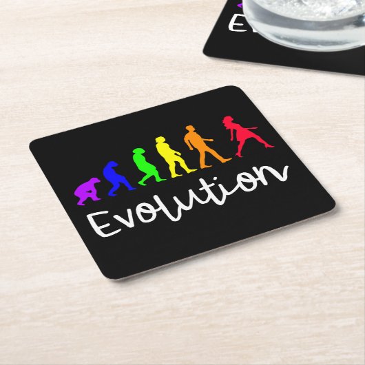 Evolution スクエアペーパーコースター (アングル)