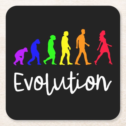 Evolution スクエアペーパーコースター (正面)