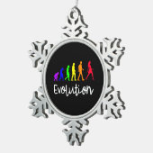 Evolution スノーフレークピューターオーナメント (右)