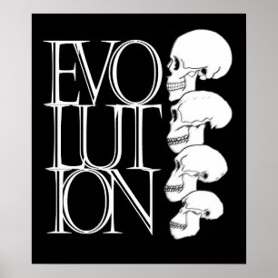 Evolution(黒、白縁ど) ポスター