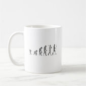EVOLUTION BAR CODE ダーウィン バーコード パターン デザイン コーヒーマグカップ (左)