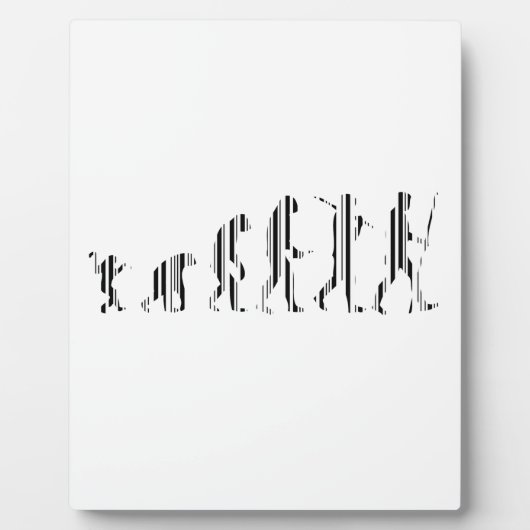 EVOLUTION BAR CODE ダーウィン バーコード パターン デザイン フォトプラーク (正面)