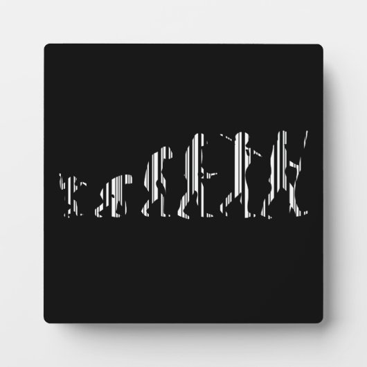 EVOLUTION BAR CODE ダーウィン バーコード パターン デザイン フォトプラーク (正面)