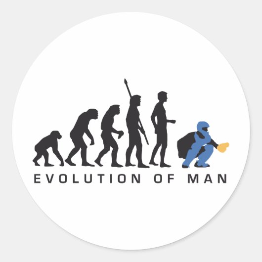 evolution baseball catcher ラウンドシール (正面)