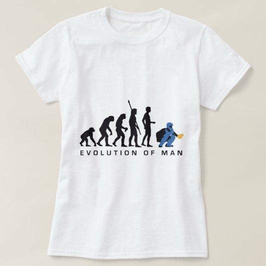 evolution baseball catcher tシャツ (デザイン正面)