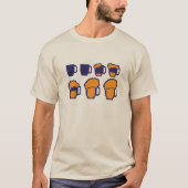 evolution biere remplis alcool humour tシャツ (正面)