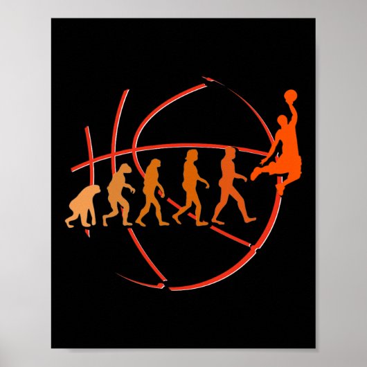 Evolution Bysketbyll Player Byll Game Hoops  ポスター (正面)