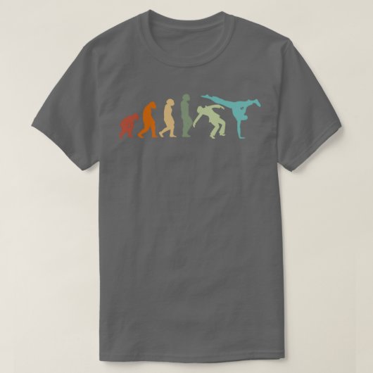 EVOLUTION Capoeira Martial Arts Brazil Fight Art D Tシャツ (デザイン正面)