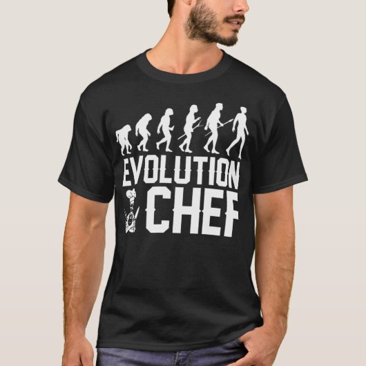 Evolution Chef  boy zoo funny  Tシャツ (正面)