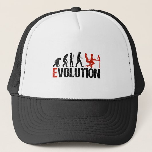 Evolution Computer Nerd Geek Humor Funny キャップ (正面)