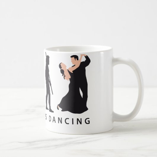 evolution dancing couple コーヒーマグカップ (右)