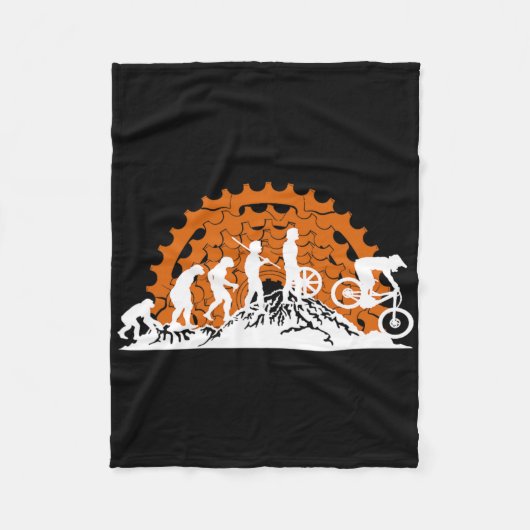 Evolution Downhill Mountain Bike Mtb Mountain Biki フリースブランケット (正面)