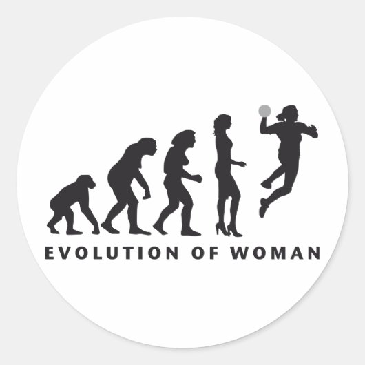 evolution female handball ラウンドシール (正面)