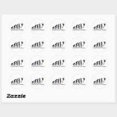 evolution female handball ラウンドシール (シート)