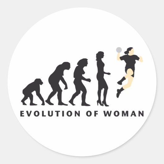 evolution female handball ラウンドシール (正面)