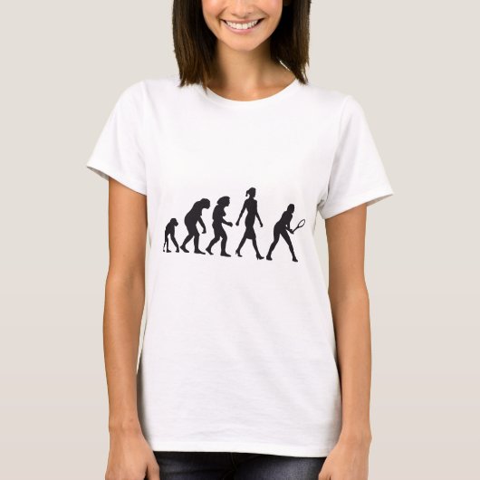 evolution female tennis player tシャツ (正面)