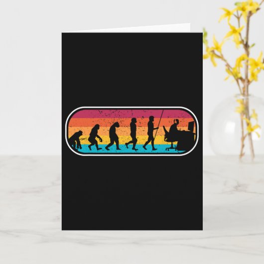 Evolution Gamer Computer Freak Geek Nerd Pc Game  カード (黄色い花)