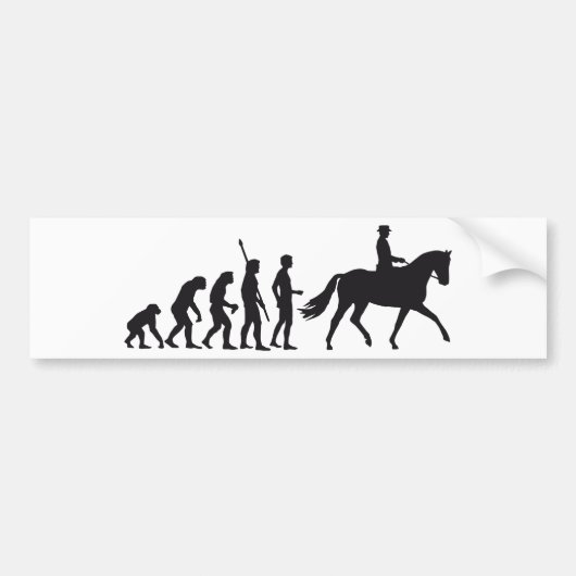 evolution horse riding バンパーステッカー (正面)