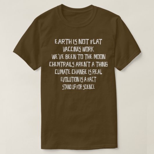 Evolution Is A Fact - Science Sarcastic Funny  Tシャツ (デザイン正面)