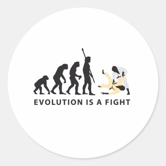 evolution Judo ラウンドシール (正面)