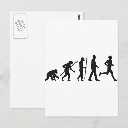 Evolution marathon runner ポストカード (正面/裏面)