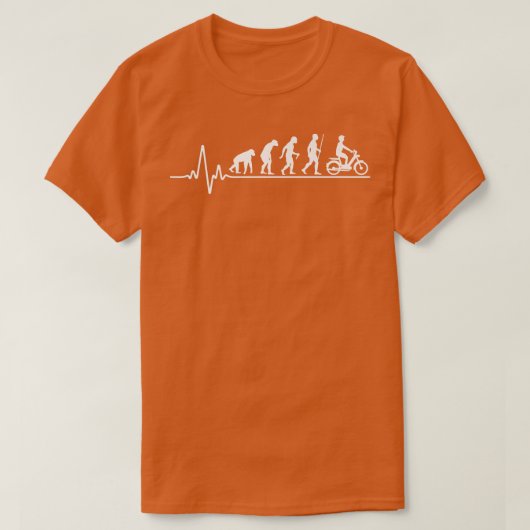 Evolution Moped Driver Heartbeat Moped Steyr Moped Tシャツ (デザイン正面)