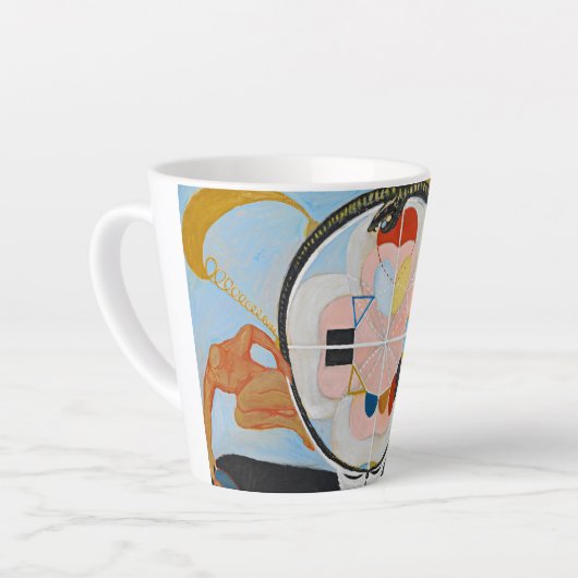 Evolution No.13 by Hilma af Klint カフェラテマグ (左アングル)