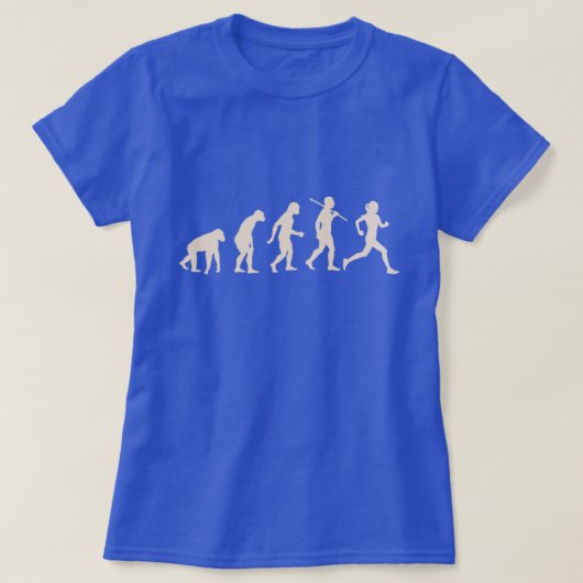 Evolution Of 走 Mother – ランナーパパママ Tシャツ (デザイン正面)