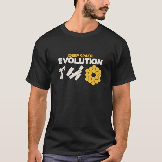 Evolution Of Astronomy Telescopes James Webb Space Tシャツ (正面)