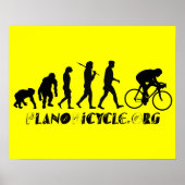 Evolution of Cycling Arty Logo Plano Texas Gear ポスター (正面)
