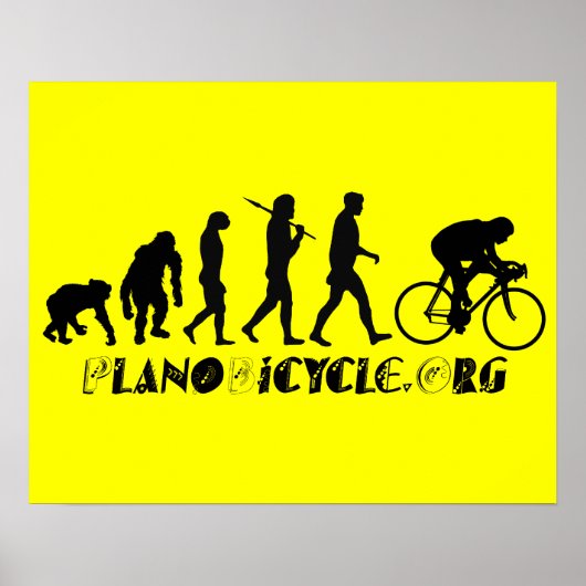 Evolution of Cycling Arty Logo Plano Texas Gear ポスター (正面)