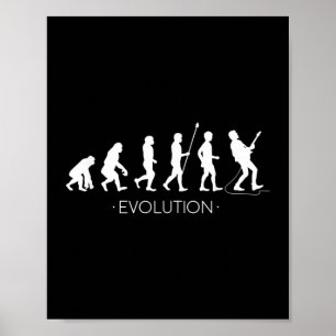 Evolution of Guitarist Shirt, Rock Music Guitar ポスター
