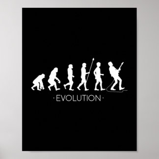 Evolution of Guitarist Shirt, Rock Music Guitar ポスター
