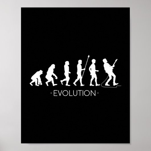 Evolution of Guitarist Shirt, Rock Music Guitar ポスター (正面)