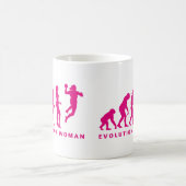 evolution of handball woman コーヒーマグカップ (中央)
