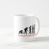 evolution of man controlling drone コーヒーマグカップ (正面右)