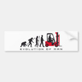 evolution of man forklift driver バンパーステッカー (正面)