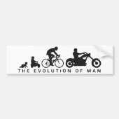 evolution of man motorcycle biker バンパーステッカー (正面)