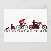 evolution of man motorcycle biker ポストカード (正面)