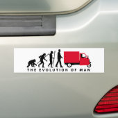 Evolution of man Piaggio Ape mini transporter バンパーステッカー (車上)