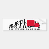 Evolution of man Piaggio Ape mini transporter バンパーステッカー (正面)
