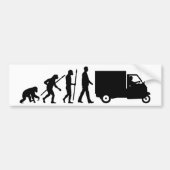 Evolution of man Piaggio Ape mini transporter バンパーステッカー (正面)