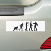 evolution of man zombie walking dead バンパーステッカー (車上)