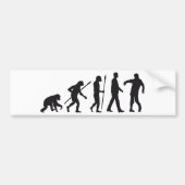 evolution of man zombie walking dead バンパーステッカー (正面)